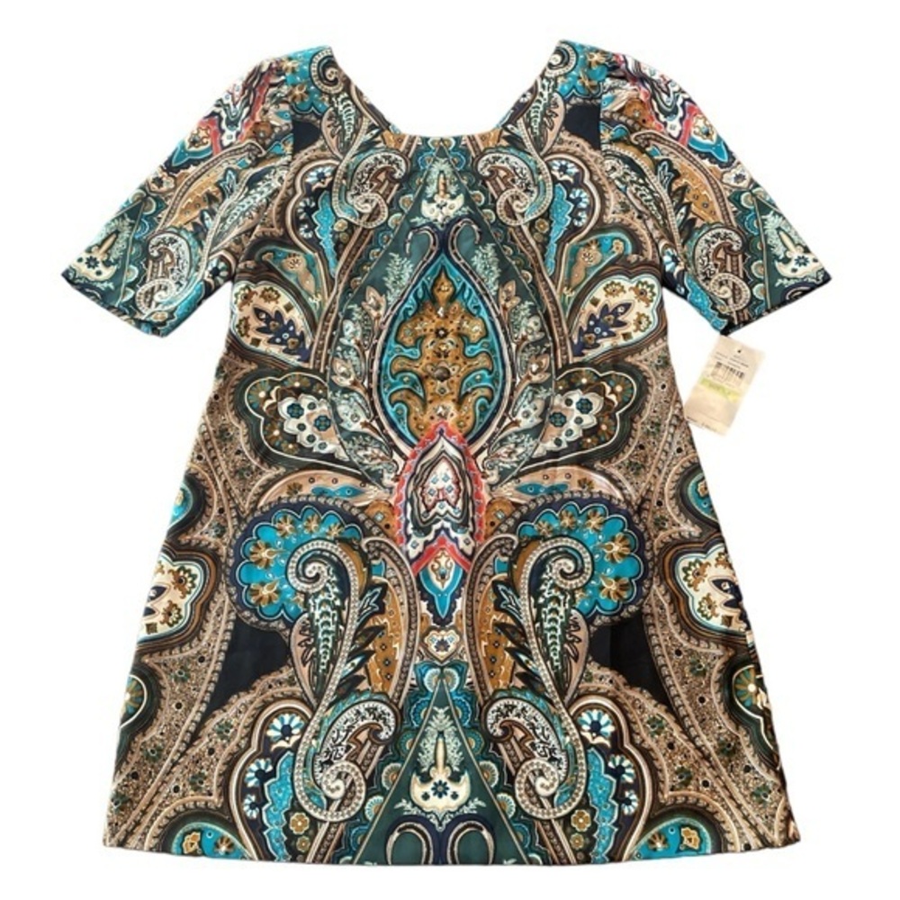 🌸NWT ECI Womens Stretch Short Sleeved Dress - size 4